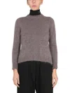 Raf Simons Mohair Crewneck Sweater In Gray