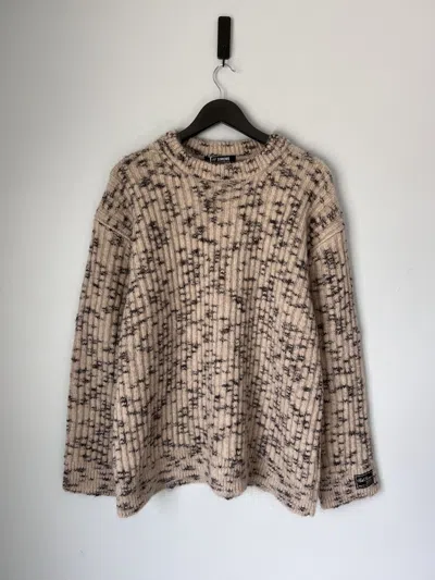 Pre-owned Raf Simons Mohair Ribbed Sweater In Sand