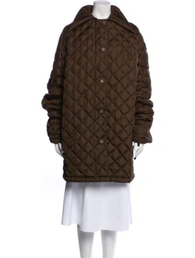 Pre-owned Raf Simons Nylon Down Coat In Brown