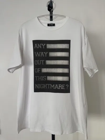 Pre-owned Raf Simons Oversized Any Way Out Of This Nightmare Tee In White