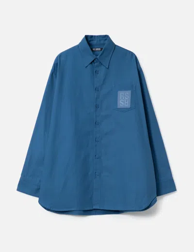 Raf Simons Oversized Denim Shirt In Blue