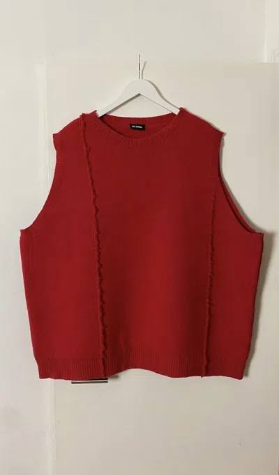 Pre-owned Raf Simons Oversized Knit In Red