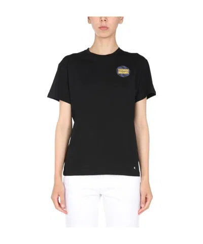 RAF SIMONS PATCH-DETAIL COTTON T-SHIRT
