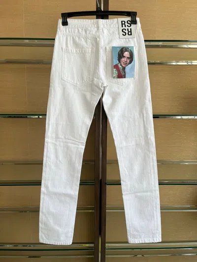 Pre-owned Raf Simons Picture Patch Denim In White