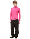 Raf Simons Pink Turtleneck With Logo In Pink