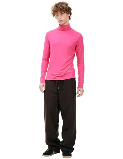 Raf Simons Pink Turtleneck With Logo