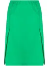 Raf Simons Pleated-panel Midi Skirt In Green