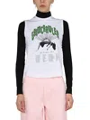 Raf Simons Grimcrawler-print Sleeveless Top In White