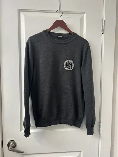 Pre-owned Raf Simons Raf Simoms Aw15 To The Archives College Patch Sweater In Gray