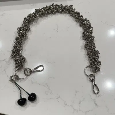 Pre-owned Raf Simons Raf Twisted Cherry Chain In Silver