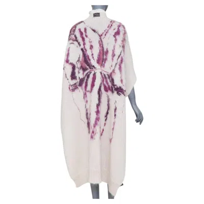 Pre-owned Raf Simons Rare  2022 Philippe Vandenberg Hand Embroidered Painting Cape Scarf In Gray