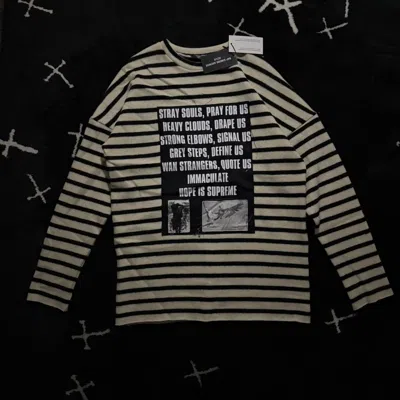 Pre-owned Raf Simons Redux - Stray Souls Striped Wool Sweater In Black