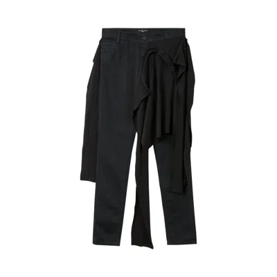 Pre-owned Raf Simons Redux Fitted Jeans With T-shirt At Waist 'black' | Men's Size 26