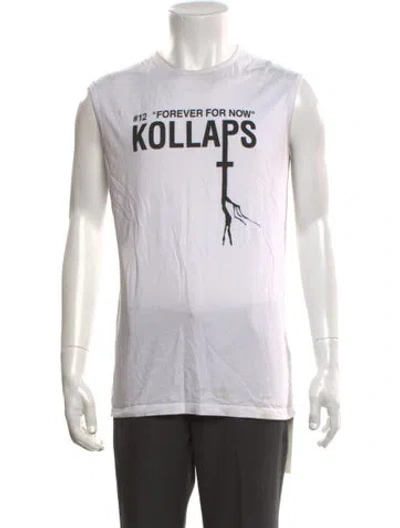 Pre-owned Raf Simons Redux 'kollaps' Graphic Print T-shirt In White