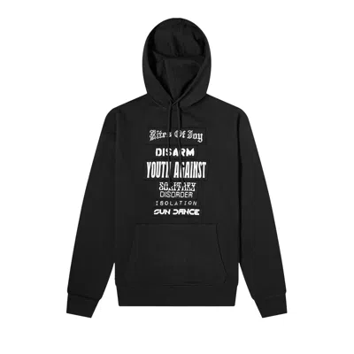 Pre-owned Raf Simons Regular Fit Rites Of Joy Hoodie 'black' | Men's Size M