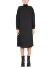 Raf Simons Relaxed Fit Mini Shirt Dress With Claudine Collar In Black