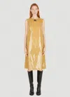 Raf Simons Logo-patch Sleeveless Midi Dress In Beige