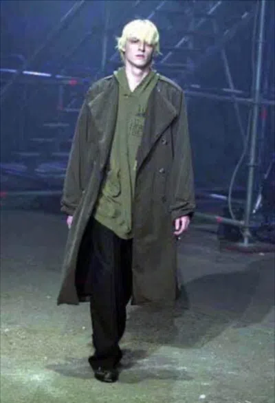 Pre-owned Raf Simons Riot Riot Riot Runway Trench Coat In Green