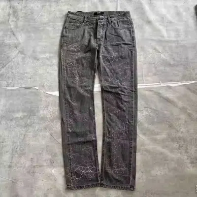 Pre-owned Raf Simons Ripped Jeans In Grey