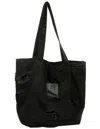 Raf Simons Ripped Logo Shopper Bag In Black