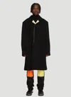 Raf Simons Satin Lined Classic Coat In Black