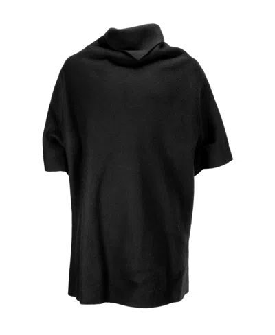 Raf Simons Scarf Collar Knitted Pullover In Black