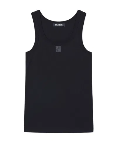 Raf Simons Scoop-neck Sleeveless Top In Black