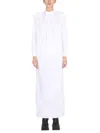 Raf Simons Mini Shirt Dress With Padded Shoulders In White