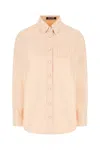 Raf Simons Piquet Shirt With Buttoned Cuffs And Pointed Collar In 0039