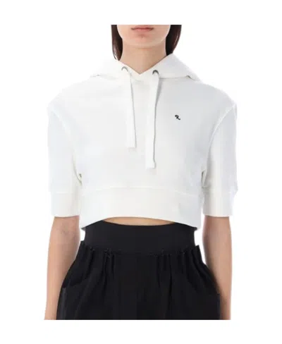 RAF SIMONS RAF SIMONS DRAWSTRING CROPPED HOODIE