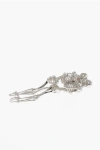 Raf Simons Silver-tone Metal Kissing Skeleton Brooche In Metallic