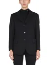 Raf Simons Single-breasted Jacket Notched Lapels In Black