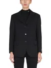 Raf Simons Single-breasted Jacket Notched Lapels In Black
