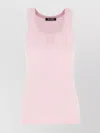 Raf Simons Sleeveless Cotton Top Round Neckline
