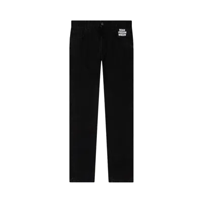 Pre-owned Raf Simons Slim Fit Denim With Picture Patch 'black' | Men's Size 30