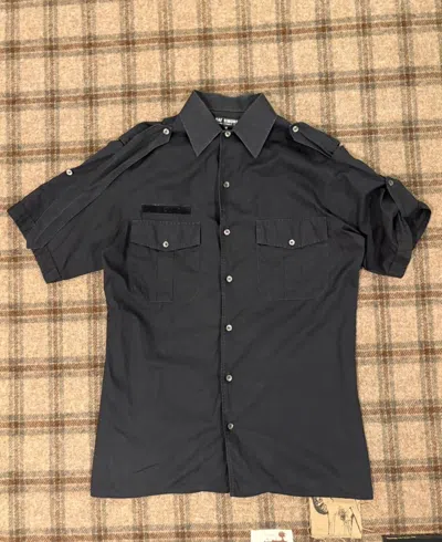 Pre-owned Raf Simons Spring Summer 2002 Military Epaulette Shirt In Black