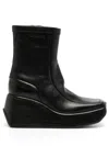 Raf Simons Ankle Boot With Square Toe In Black