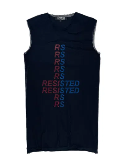 Pre-owned Raf Simons Ss03  Consumed Resisted Net Mesh Tank Top In Black