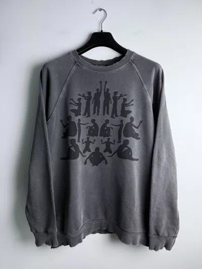 Pre-owned Raf Simons Ss04 Oversized Yoga Sweatshirt In Gray