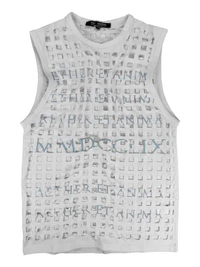 Pre-owned Raf Simons Ss06  “icarus Surgit” Mmdcclix Laser Cut Tank-top In White