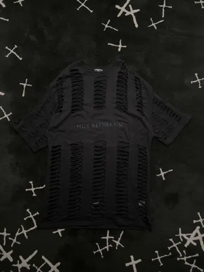 Pre-owned Raf Simons Ss06 (redux) - Flux Aetherium Cut Out T-shirt In Black