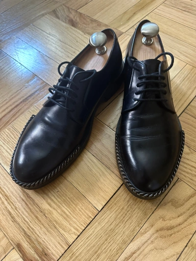 Pre-owned Raf Simons Ss12 Chain Derbies Shoes In Black