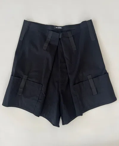 Pre-owned Raf Simons Ss16 Wrap Velcro Shorts In Black