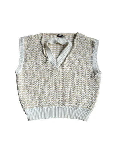 Pre-owned Raf Simons S/s18 Detached Collar Knit Vest In Sand