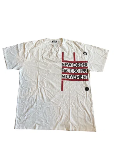Pre-owned Raf Simons Ss18 New Order Fact Movement Tee In White