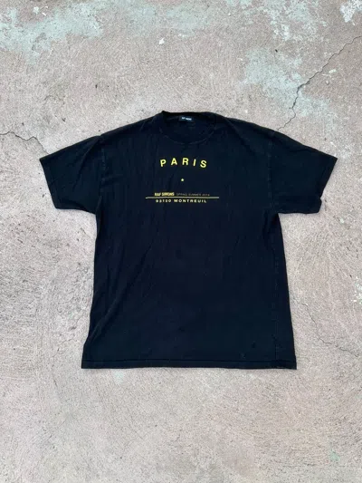 Pre-owned Raf Simons Ss19 93100 Montreuil Paris  Tee T Shirt Black