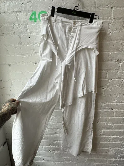 Pre-owned Raf Simons Ss2004 White Zombie Pants