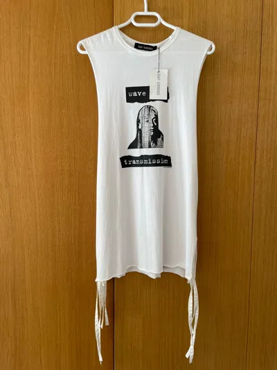Pre-owned Raf Simons Ss2005 Wave Transmission Tie Top In White