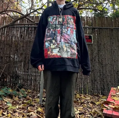 Pre-owned Raf Simons Ss21 Portrait Hoodie In Black