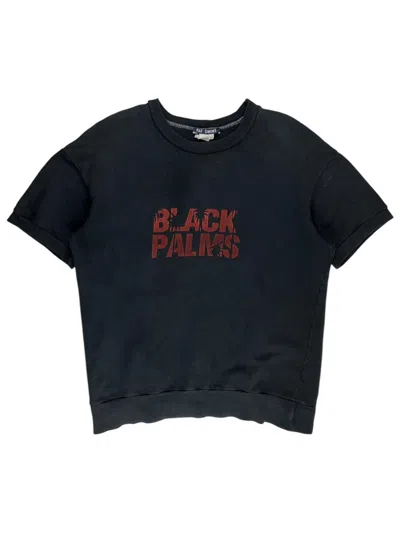 Pre-owned Raf Simons Ss98  Black Palms Short Sleeve Crewneck Sweatshirt